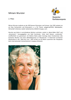 Miriam Wurster - Deutscher Karikaturenpreis