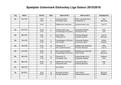 Spielplan Uckermark Eishockey Liga Saison 2015/2016