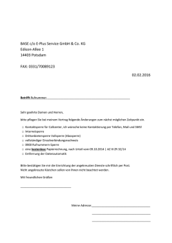 Drittanbietersperre BASE