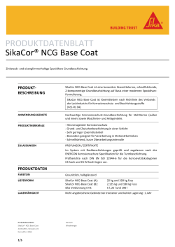 PRODUKTDATENBLATT SikaCor® NCG Base Coat Sika
