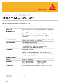 PRODUKTDATENBLATT SikaCor&reg; NCG Base Coat Sika