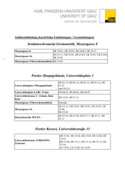 Institutssekretariat Germanistik, Mozartgasse 8 Portier