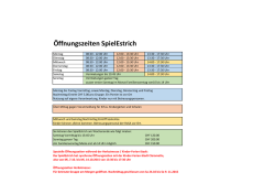 &Ouml;ffnungszeiten SpielEstrich