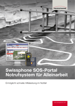 Swissphone SOS-Portal Notrufsystem für Alleinarbeit