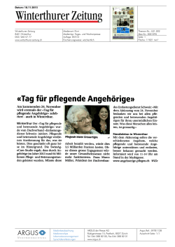 Winterthurer Zeitung 18 Nov 2015