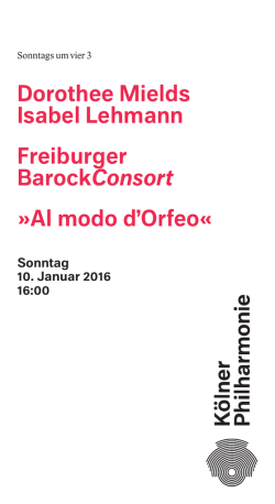 Dorothee Mields Isabel Lehmann Freiburger BarockConsort &raquo;Al