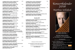 Konzertkalender - Matthias Schlubeck