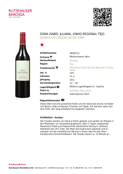 DONA ISABEL JULIANA, VINHO REGIONAL TEJO QUINTA DA
