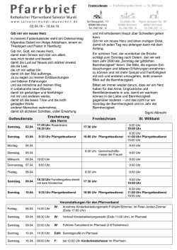 Gottesdienste Erscheinung des Herrn Fronleichnam St. Willibald