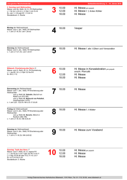 Liturgischer Wochenkalender