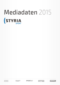 Mediadaten 2015 - Styria Medienhaus Sport