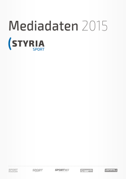 Mediadaten 2015 - Styria Medienhaus Sport