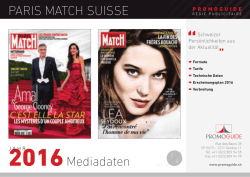 PARIS MATCH SUISSE Mediadaten