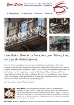 Projektskizze "Hotel Mack Mannheim" - erich
