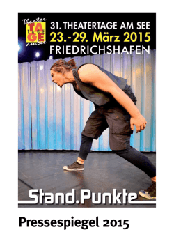 Pressespiegel 2015 - Theatertage am See