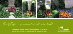 Grabpflege &ndash; preiswerter als man denkt.