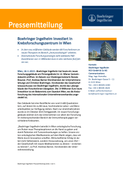 Pressemitteilung - Boehringer Ingelheim