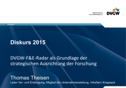 DVGW-F&E-Radar als Grundlage der strategischen