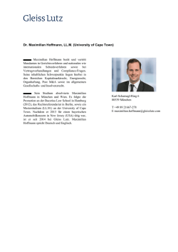 Dr. Maximilian Hoffmann, LL.M. (University of Cape
