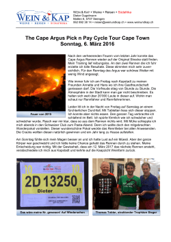 The Cape Argus Pick n Pay Cycle Tour Cape Town Sonntag, 6