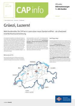 Gr&uuml;ezi, Luzern! - CAP Rechtsschutz