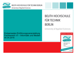 Haus Gau&szlig; - Beuth Hochschule f&uuml;r Technik Berlin