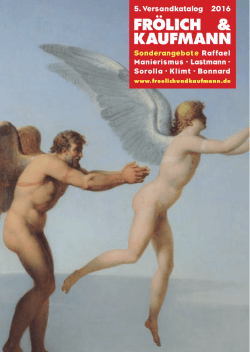 5. Versandkatalog 2016 Sonderangebote Raffael Manierismus