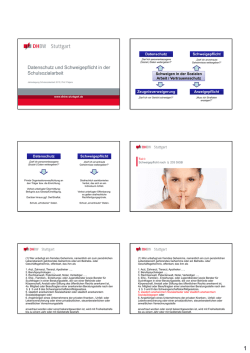 Jahrestagung SSA 2015_Schweigepflicht und Datenschutz