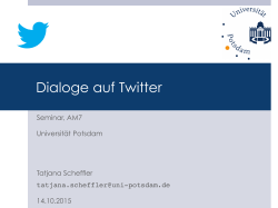 Dialoge auf Twitter - Universität Potsdam