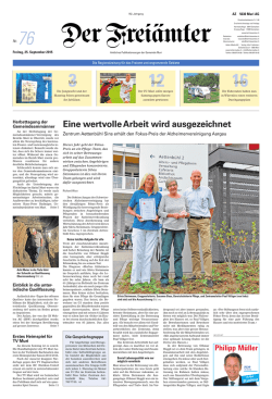 Eine wertvolle Arbeit wird ausgezeichnet