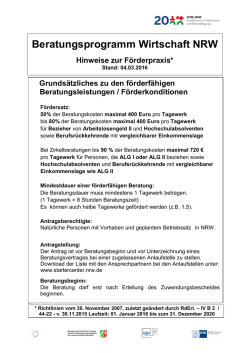 Hinweise zur F&ouml;rderpraxis - IBP GmbH &ndash; IHK