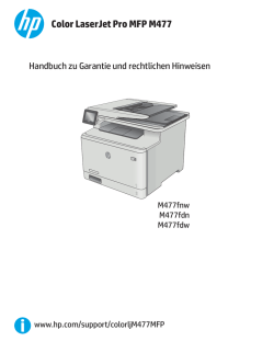 Handbuch zu Garantie und rechtlichen Hinweisen