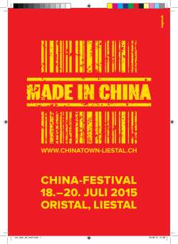 CHINA-FESTIVAL 18.–20. JULI 2015 ORISTAL