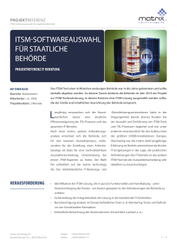 itsm-softwareauswahl f&uuml;r staatliche beh&ouml;rde