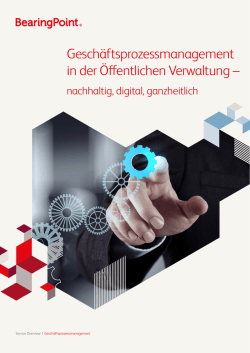 GPM in der &Ouml;ffentlichen Verwaltung - nachhaltig, digital, ganzheitlich