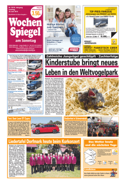 28. Juni 2015 - Wochenspiegel am Sonntag