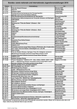 nationale und internationale Jugendveranstaltungen 2016