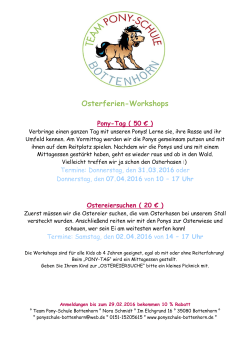 Osterferien-Workshops - Team Pony