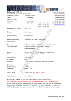 Feuerwehrmann m/w in der Werksfeuerwehr Tarifkennung: Hessen
