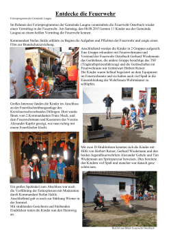 Entdecke die Feuerwehr 2015 - Freiwillige Feuerwehr Osterbuch