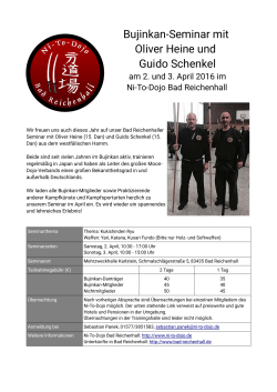 Bujinkan-Seminar mit Oliver Heine und Guido Schenkel