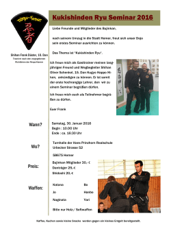 Kukishinden Ryu Seminar 2016