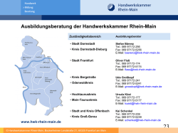 Ausbildungsberatung der Handwerkskammer Rhein-Main