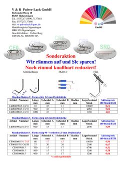 Inventurverkauf Lackierhaken Dezember 2015