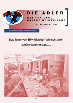 Heimzeitung 2015-02 - Bezirkspflegeheim Gleisdorf