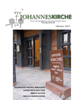 johanneskirche - Evangelische Kirchengemeinde Frohnau