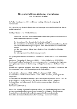 Ein geschichtlicher Abriss des Liberalismus - FDP