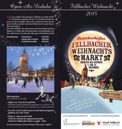 Flyer Weihnachtsmarkt 2015 - Stadtmarketing Fellbach eV