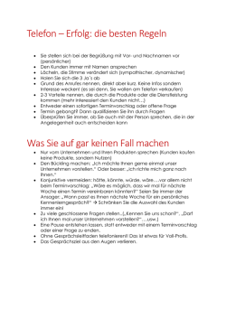 Dos und Don&acute;ts beim Telefonieren