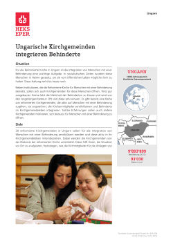 Ungarische Kirchgemeinden integrieren Behinderte